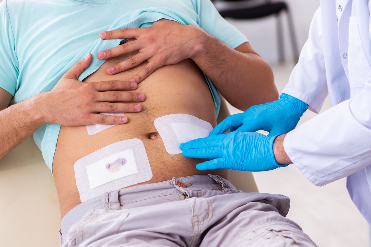 Post-operative follow-up appointment with doctor